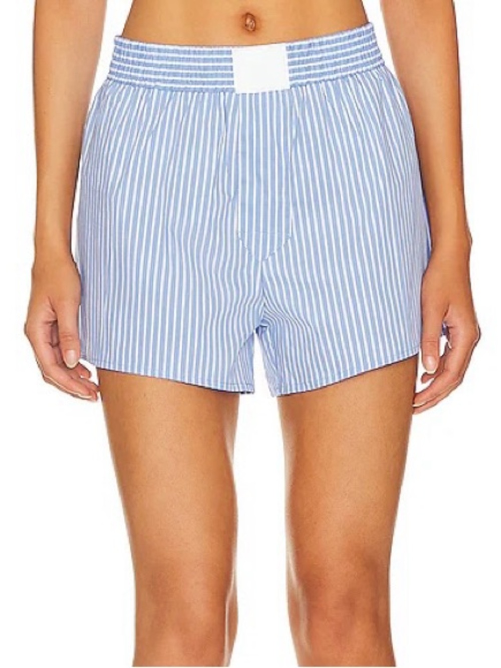 Lioness Light Blue and White Striped Boxer Shorts